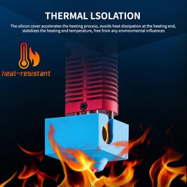 Ender 3 Hotend Silicone Sock: High-Temperature Resistant, Non-Stick Silicone Cover,Silicone Case for Fits Ender 3/3 Pro/3 V2, CR-10 Series, Anet A8 by Makerzone,(Pack of 4, Blue)