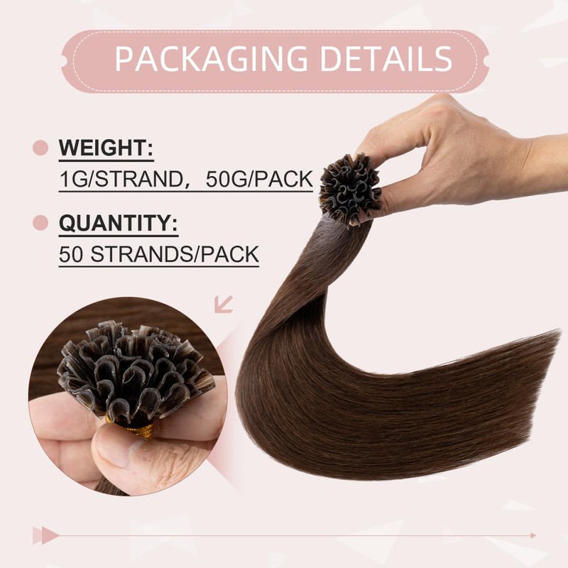 Utip human hair extensions, 1 g