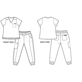 MONARCH UNIFORMS MONARCH UNIFORMS Stretchy Scrubs Women's Jogger Scrub Set In Regular and Petite Jogger Scrubs with Tuck-In Top for Women(Navy-L)