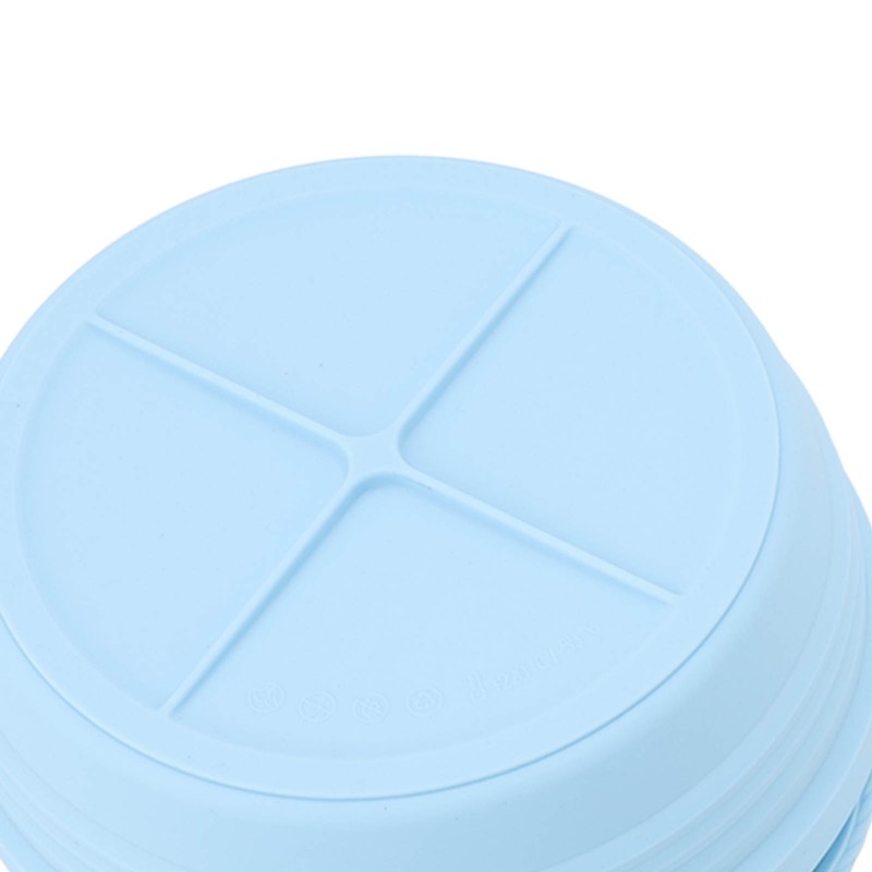 Silicone Air Cooker Pot Round Folded Blue Fryer Liner Tray