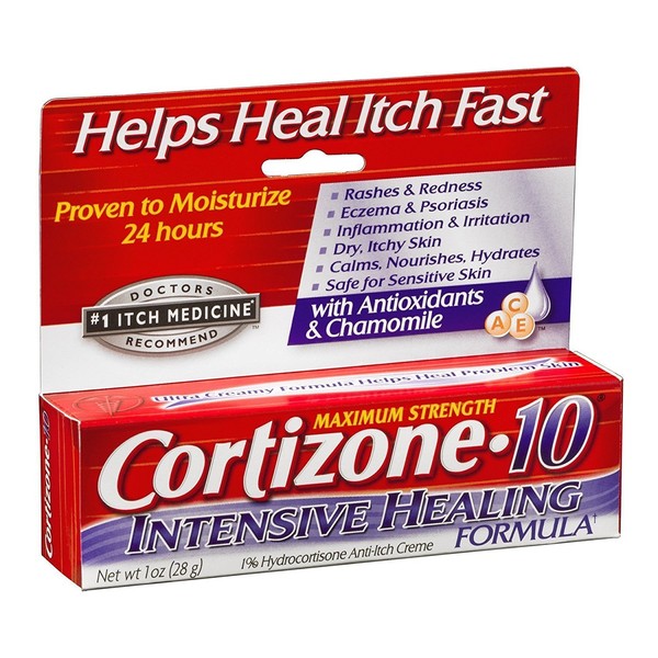 Cortizone 10 Intensive Healing Formula Anti-Itch Cream, 1 Ounce each, Pack of 6