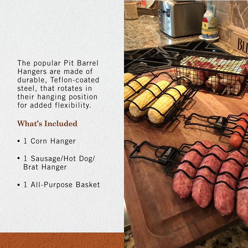 Pit Barrel Cooker 3-Hanger Value Pack | Barrel Smoker Hangers
