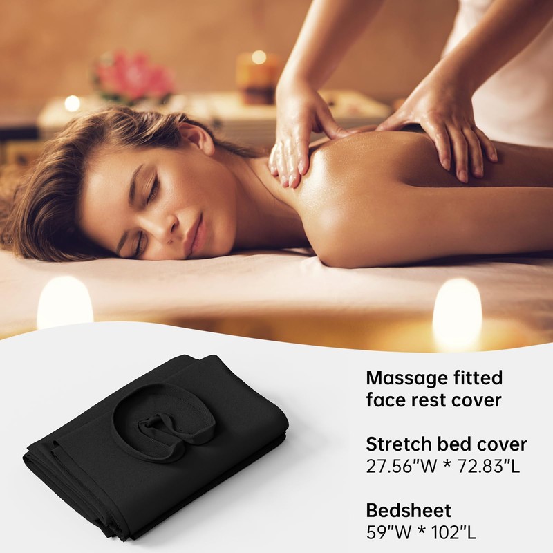 CLORIS Universal 3-Piece Professional Massage Table Sheet Set Premium Soft