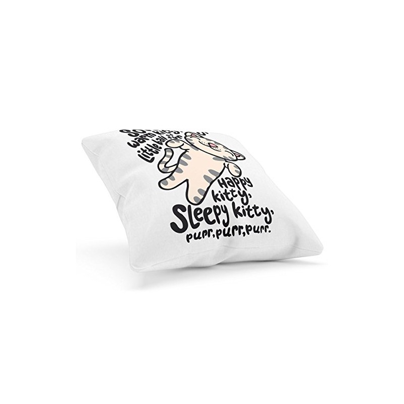 style3 Soft Kitty Kissen mit Füllung Baumwollbezug Penny, Farbe:Weiß
