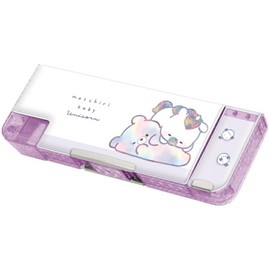 Krux 171881 Mochiribehi Pencil Case with Eraser Pocket, Double-Sided Opening Pen Case, For Back to School, Back to School, Large Capacity Storage, Includes Pencil Sharpener, Timetable Card