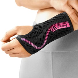 FREETOO Beidhändig Handgelenkschiene für Karpaltunnel, Atmungsaktive Handschiene mit eng anliegender S-förmiger Stützstange, Verstellbare Handgelenkstütze für Verstauchung, Sehnenentzündung, RIS