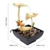 Tabletop Waterfall Fountain 3 Tier Lotus Leaf LED Light Circulating
