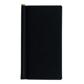 LETTS Note Origins Collection Slim Pocket Size Travel Journal with Gold Pen, Ruled, 160 Pages, Cream Paper, 5.75" x 2.75", Black (B090148)