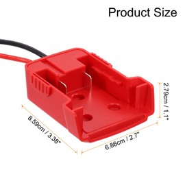 HARFINGTON Battery Adapter Converter for DIY Rc Car Truck Toys' 18V Battery, Battery Conversion Kit with 12AWG Wire, Wire Harness Connector, 2 Set 16pcs, Red