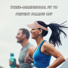 Women's Sun Visors Adjustable UV Protection Golf Cap for Summer Pickleball Tennis and Outdoor Activities Pink