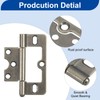 sourcing map 6Pcs 3x1.4 Inch Door Hinges Non-Mortise No Noise