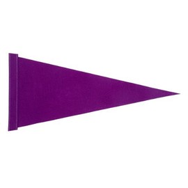 6 ft. Purple Pennant Bicycle Safety Flag with Rear Axle Mounting Bracket
