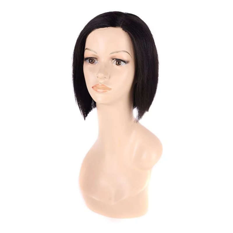 Beautyonline Peluca De Encaje Cabello Humano Natural 25cm Negro +