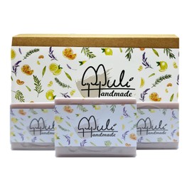 Natural Handemade Bar Soap for Men and Women with Essential oils, Scented Bar Soaps for Bath, Fragrance Regular Use Gift Set (Pack of 3) Lavender