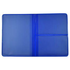 Car Registration Protective Case 4 Compartments Made in Germany Case Folder Many Colours Card Holder Vehicle Registration Certificate Case, blue, Classic