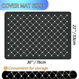 Nyoria Stove Top Cover Silicone - 30 x 21 inch Electric Stovetop Countertop Protector Mat - Glass Oven Induction Guard Mat - Cooktop Extra Space for Kitchen RV - Heat Resistant Dish Drying Mat