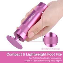Electric Foot Callus Remover, 2-in-1 Electric Foot Filer/Nail Filer, Callus Remover for Feet with 60Pcs+12Pcs Sandpaper Discs，Holiday Gift Foot Repair Tool, Pink