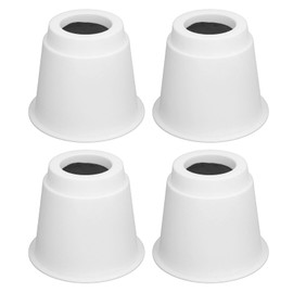 Kuuleyn Furniture Risers, Table Risers, 4Pcs 5 Inch Heavy Duty Round Furniture Bed Risers Lifter with Anti Slip Top for Table Chair Desk Sofa Heavy Duty Furniture Riser White