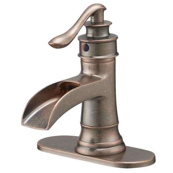 BWE Copper Bathroom Faucet Antique Brass Sink Vanity Bath Restroom