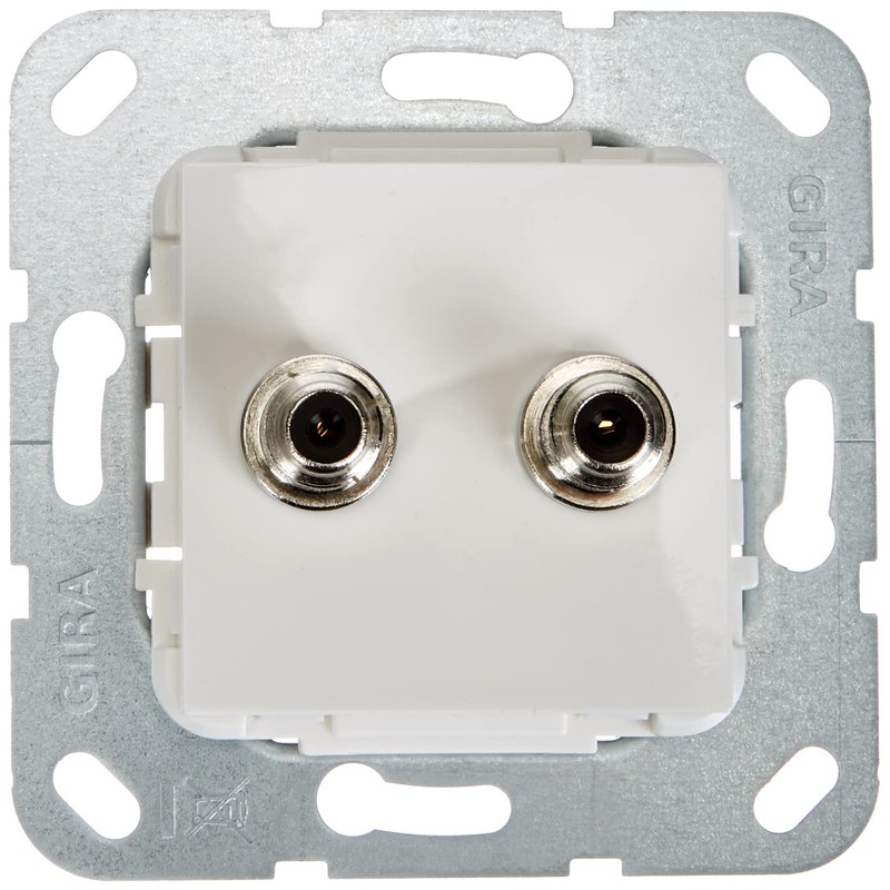 Gira 565103 SAT F Socket Double Gender Changer Fitting Pure