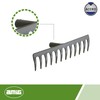 Amig - Garden Rake | Steel Metal Rake with 12