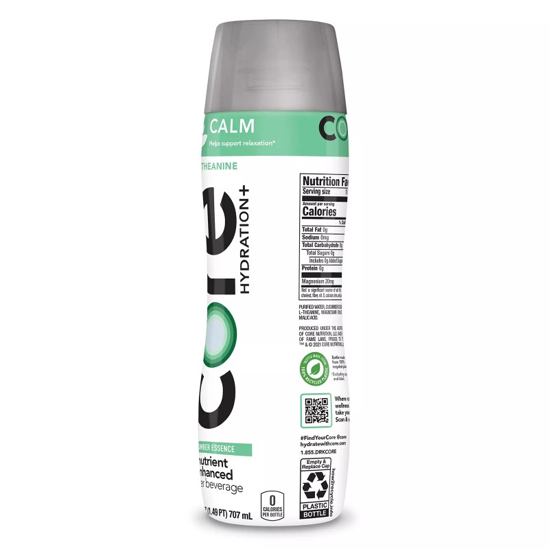 Core Hydration Calm 23.9 Fl Oz Pack of 12 Cucumber
