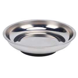150mm Round Magnetic Parts Tray Stainless Steel 1000 to 1200 Gauss Magnet Tool Tray Parts Holder for Screw Socket Nuts Small Tools