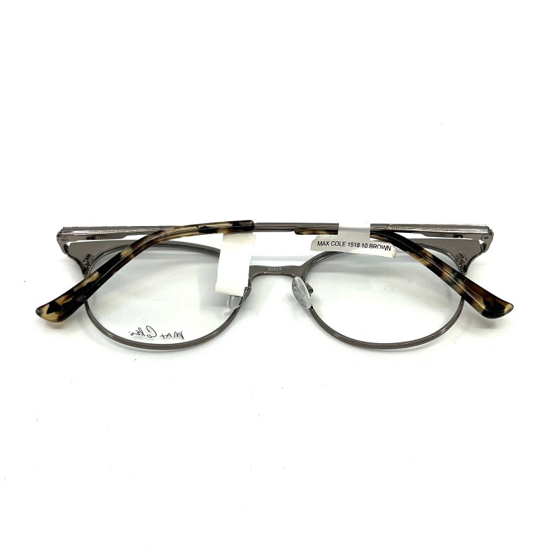 Max Cole MC 1518 COL 10 Eyeglasses Frames Brown Silver
