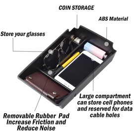 TACORBO Center Console Organizer Compatible with 2021 2022 2023 2024 2025 Kia K5 GT Line Accessories, K5 LXS FWD/GT-Line FWD/GT-Line AWD/EX/GTArmrest Insert Tray Secondary Storage Box, Black
