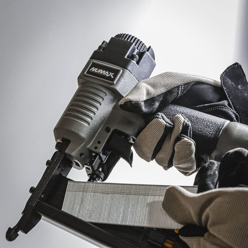 NuMax 2-in-1 18-Gauge Pneumatic Brad Nailer and Narrow Crown Stapler,