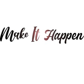 Wall Decals Quotes Make It Happen Letters Vinyl Peel and Stick Removable Inspirational Sayings Art Positive Motivational Mirror Words Clings z5104
