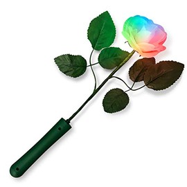 FlashingBlinkyLights Light Up Rose with White Petals and Color Changing LEDs