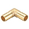 sourcing map 16mm Barb Brass Hose Fitting 90 Degree Elbow