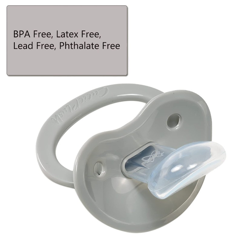 CutiePlusU Adult Size Dummy - Large Teat Shield Grey