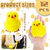 Baaxxango 12 Pcs Easter Fluffy Chicks,3.4 Inch Yellow Soft Plush