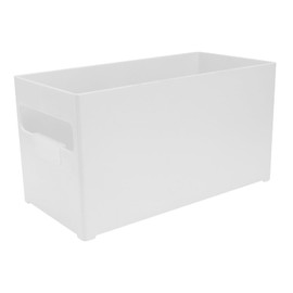 KICHOUSE Stackable Storage Boxes for Home 1pc Multifunctional Handled Container Box White Lids