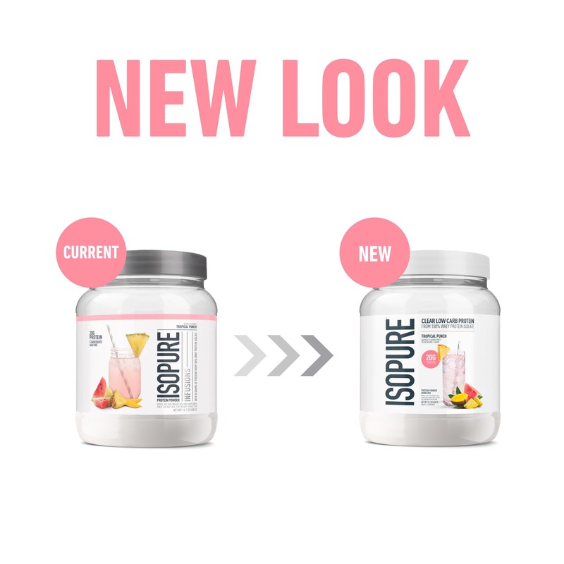 Isopure Clear Whey Isolate Protein Powder, Lactose Free, Gluten Free,