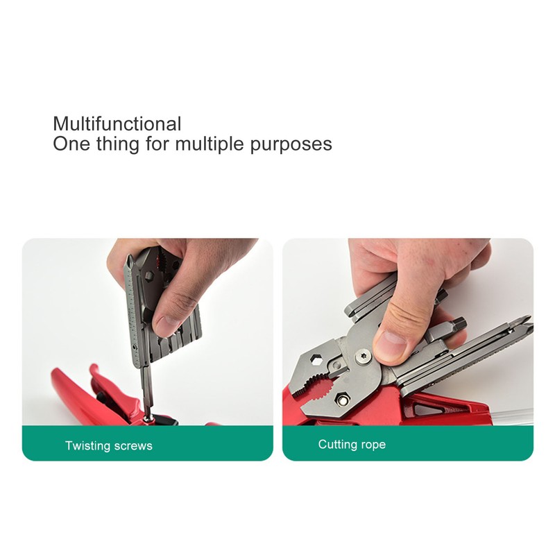 25 in 1 Foldable Pliers Stainless Steel Multifunctional Compact Pliers