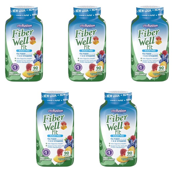 Fiber Well Fit Gummies, 5 Pack (90 Count)