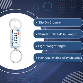 Texas Souvenir Keychain Metalic (Texas Bottle Opener Keychain)