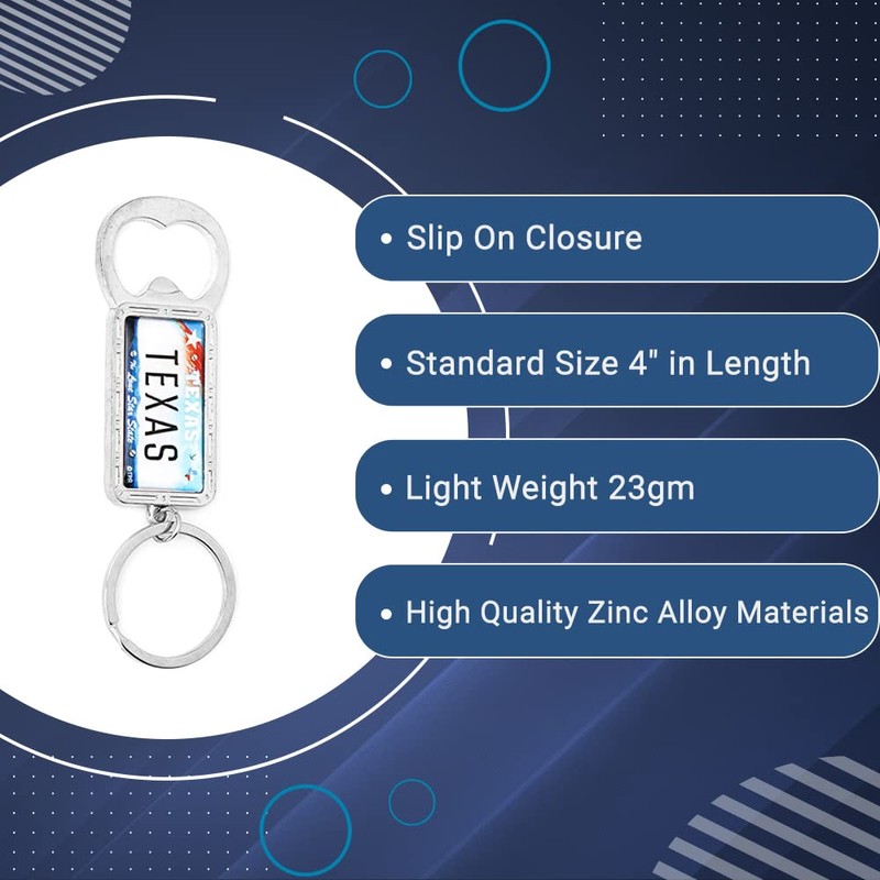 Texas Souvenir Keychain Metalic (Texas Bottle Opener Keychain)