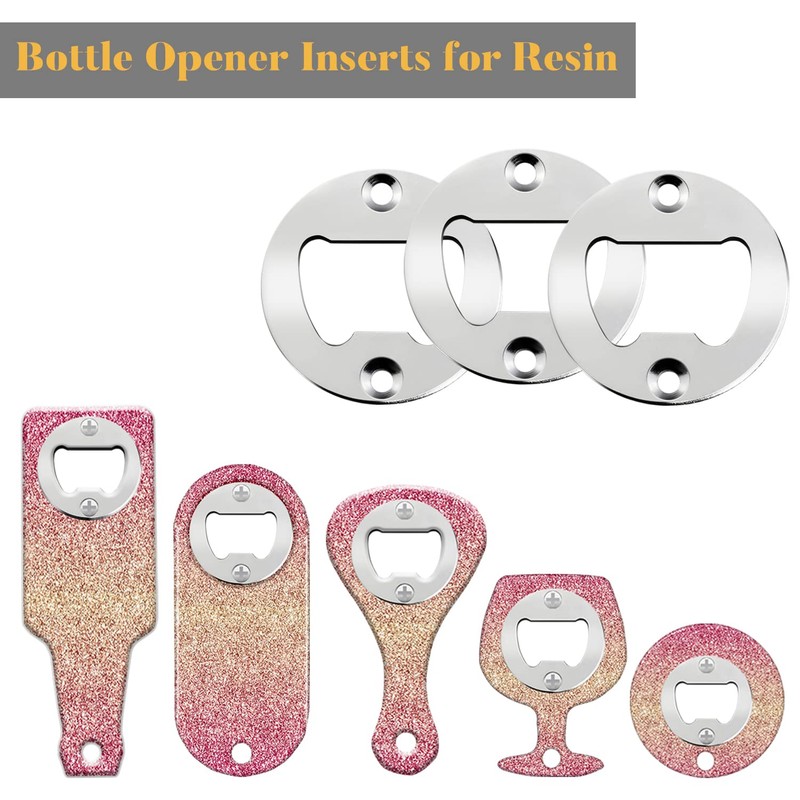 Stainless Steel Bottle Opener Inserts Kit - 20 Set with