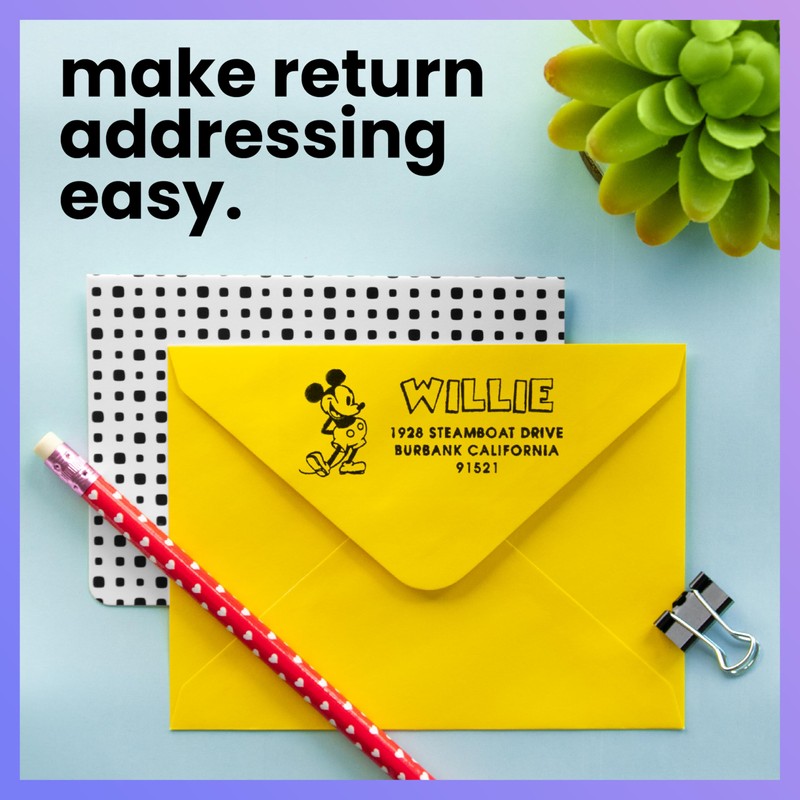 Steamboat Willie Custom Self-Inking Return Address Stamp