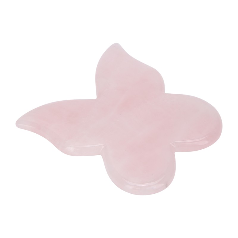 Pink Jadestone Scraping Board Butterfly Shape Massaging Gua Sha Board