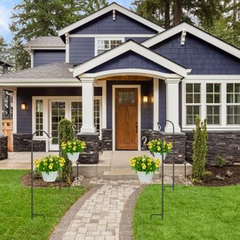 Sorbus Shepherds Hooks for Outdoor - Set of 10 Extendable Garden Planter Stakes for Bird Feeders, Outdoor Décor, Plants, Lights, Lanterns, Flower Baskets and More! Supports Up to 6.5 Lbs. (10 Pack)