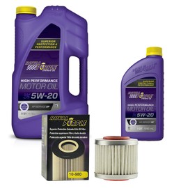 Royal Purple SAE 5W-20 Synthetic Motor Oil – 6 quarts and a 10-980 Extended Life Premium Oil Filter