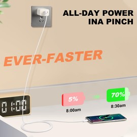 Hrbzo USB A to USB C Cable, 3-Pack 6ft Premium Type C Charger Cord Standard Length, Charging Data Sync USB C Charger Cable for S10 Plus A80 Note 20, Phone15 Pro Plus Max etc, White TPE