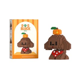 shenhailan Dog Micro Mini Building Blocks Educational Animal Dog Building Blocks for Kids Adults Beginners Gift Toy 377 Pcs (Brown Poodle)