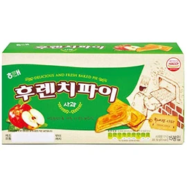Haitai French Pie 64 Layer Pie with Jam | 15 Pies per Container | Korea's most popular snack (Apple)