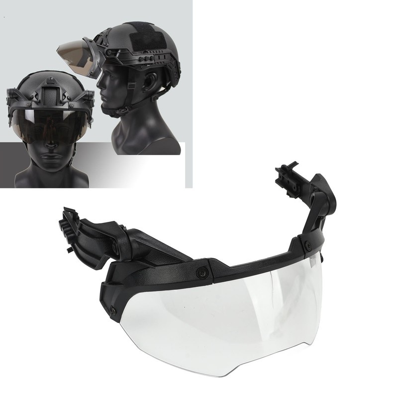 Helmet Goggles for MICH PC Adjustable Visor Goggle with Transparent